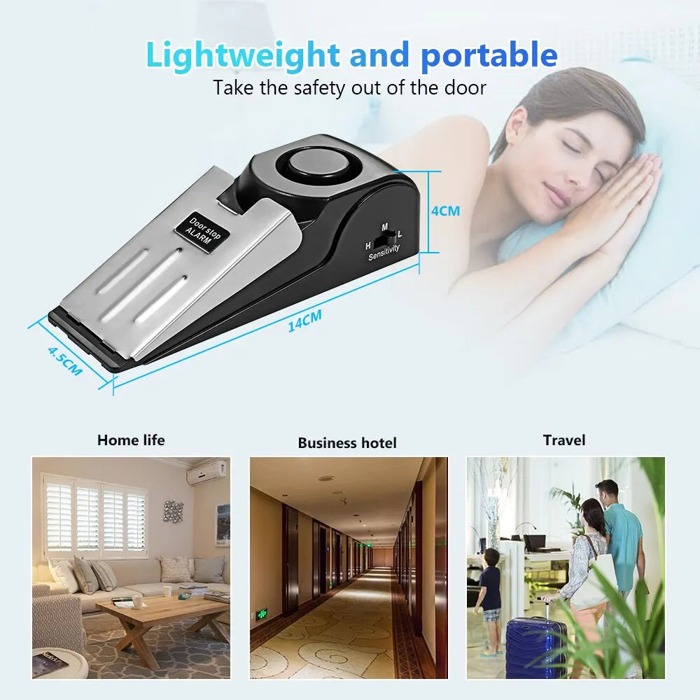 Portable Wireless Alarm Door Stopper