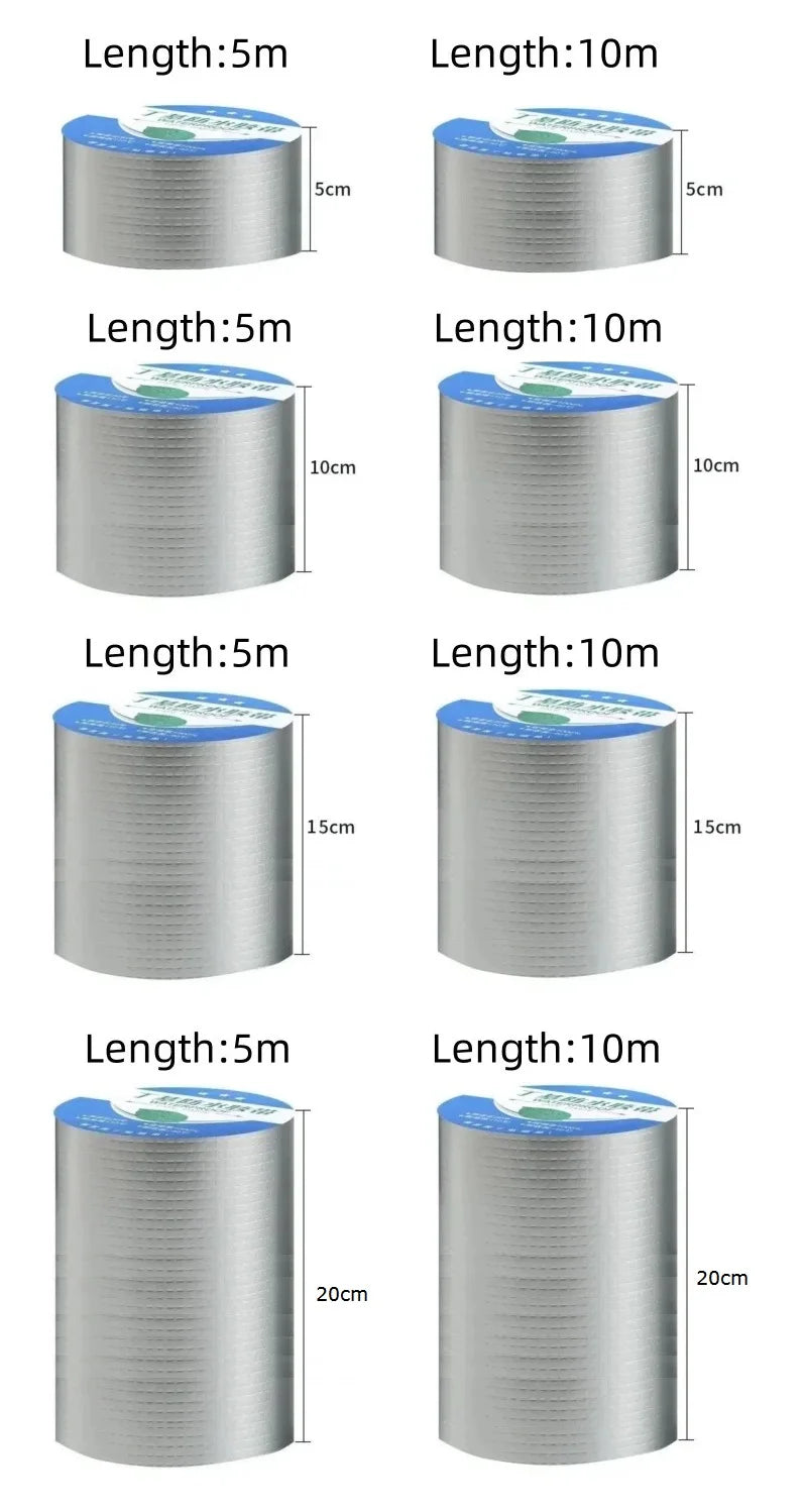 Waterproof Aluminum Butyl Repair Tape – High Temperature Roof, Pool, Wall & Duct Seal Tape