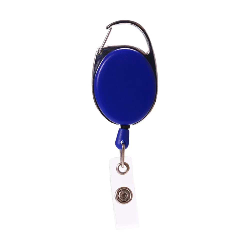 Retractable Keychain with Steel Wire Rope – Anti-Lost ID Badge Holder & Backpack Accessory