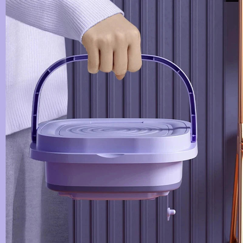 Portable Folding Washing Machine with Spin Dryer – Large Capacity, Compact Design for Travel & Home