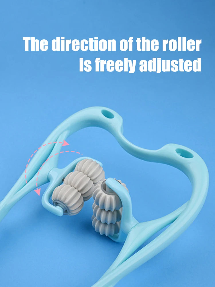 6-Wheel Neck Massager Roller | Deep Tissue Relief for Neck & Shoulders