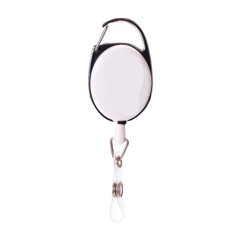 Retractable Keychain with Steel Wire Rope – Anti-Lost ID Badge Holder & Backpack Accessory