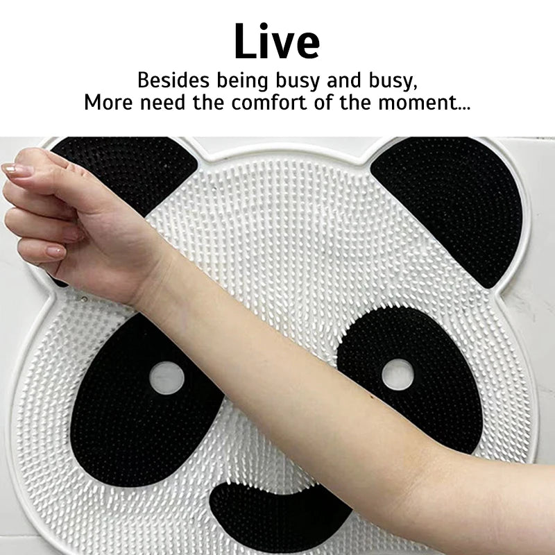 Panda Silicone Foot Scrubber Shower Mat – Anti-Slip Massage & Exfoliating Pad