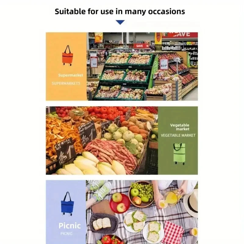 Foldable Portable Shopping Bag Lightweight Cart