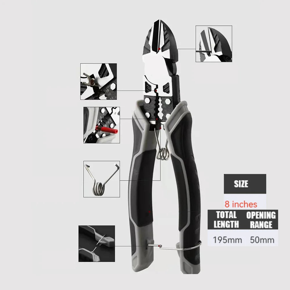 Universal Multifunctional Diagonal & Needle Nose Pliers – Electrician Grade