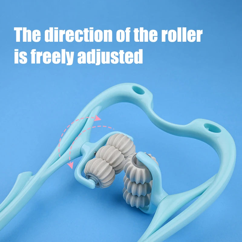 6-Wheel Neck Massager Roller | Deep Tissue Relief for Neck & Shoulders