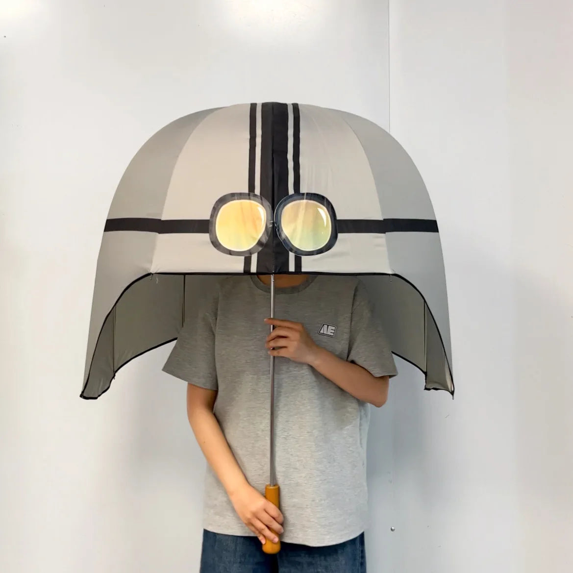 Full-Coverage Helmet Umbrella – Creative Windproof Rain Shield