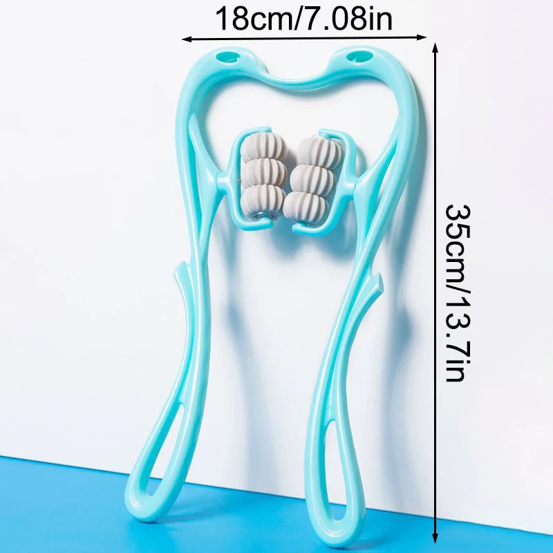 6-Wheel Neck Massager Roller | Deep Tissue Relief for Neck & Shoulders
