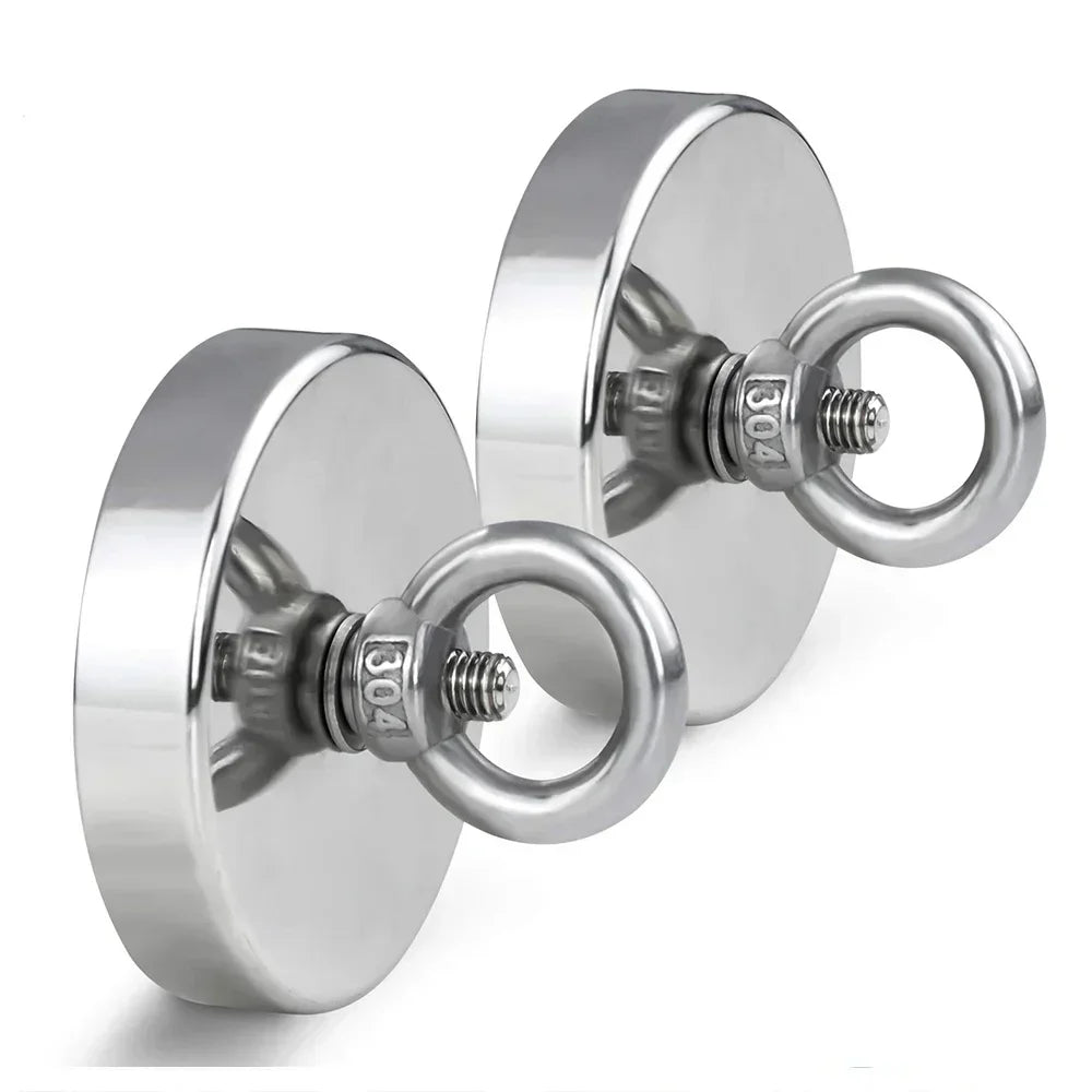 Heavy-Duty Neodymium Fishing Magnet with Eyebolt Hook