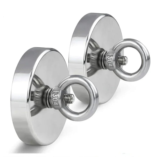 Heavy-Duty Neodymium Fishing Magnet with Eyebolt Hook