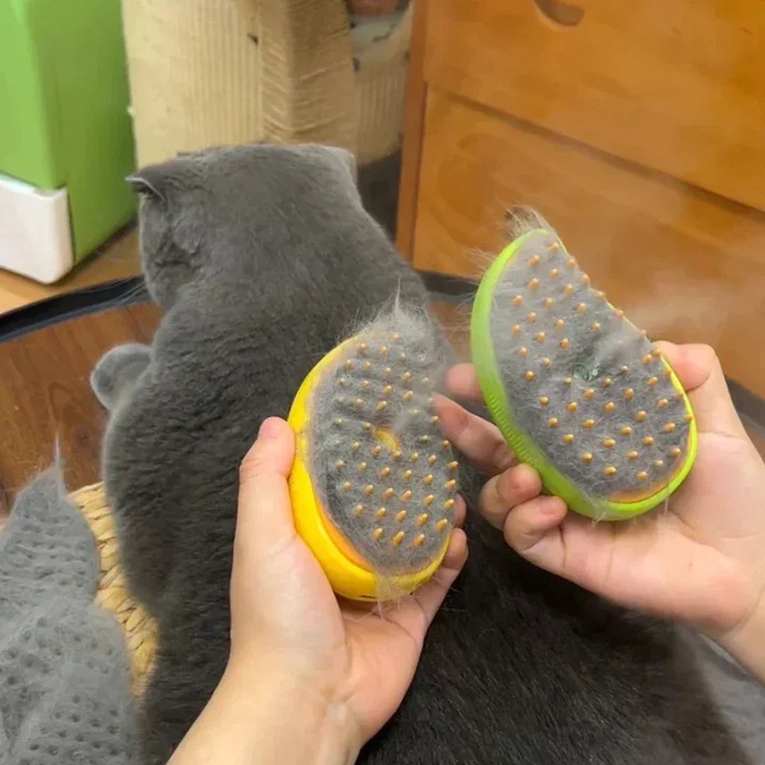 3-in-1 Electric Steam Pet Brush for Cats & Dogs – Grooming, Deshedding & Massage