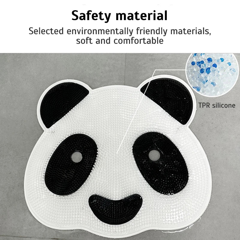 Panda Silicone Foot Scrubber Shower Mat – Anti-Slip Massage & Exfoliating Pad