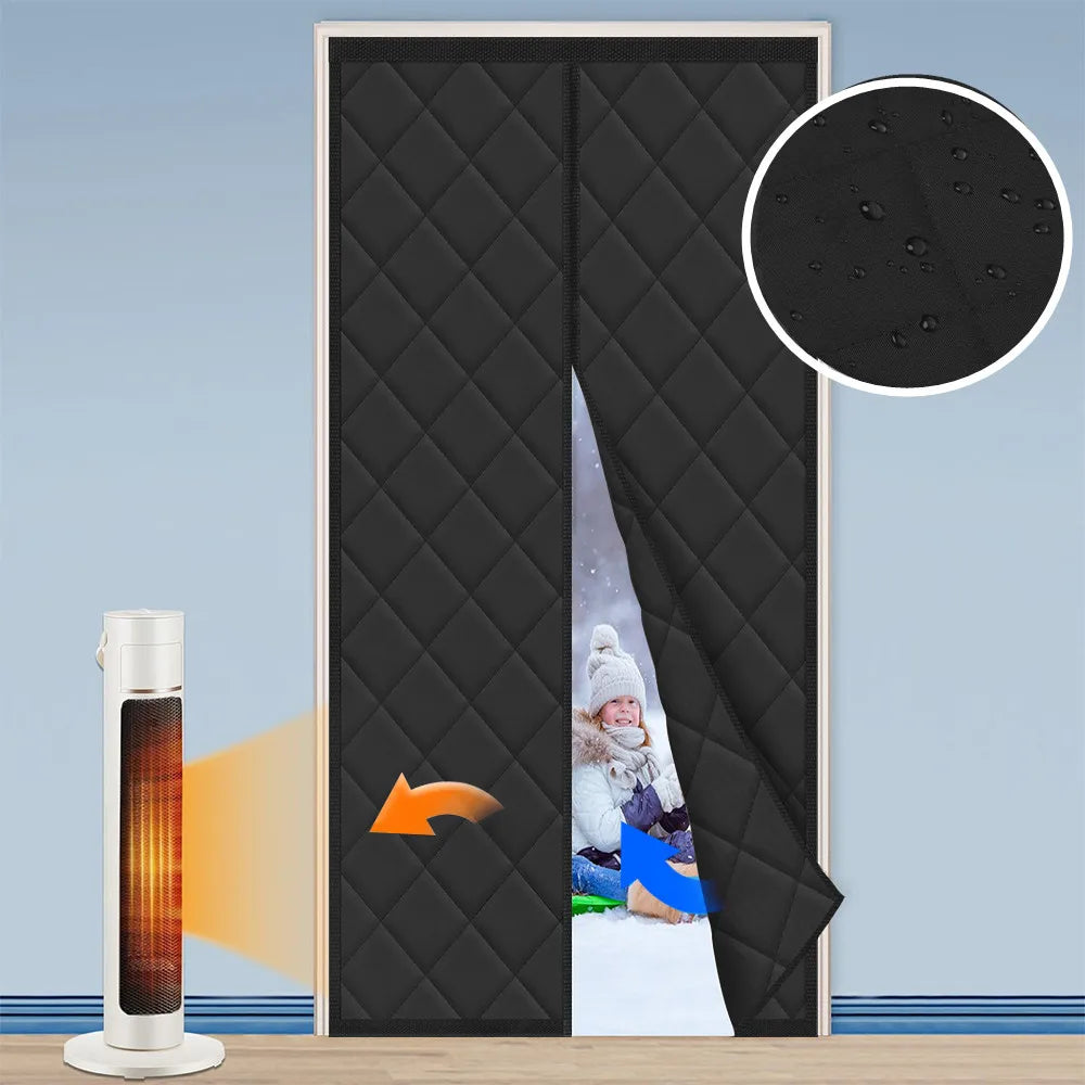 Magnetic Thermal & Sound Insulated Door Curtain – Weatherproof Heavy-Duty Barrier