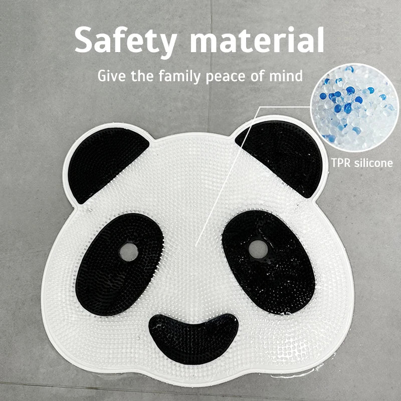 Panda Silicone Foot Scrubber Shower Mat – Anti-Slip Massage & Exfoliating Pad