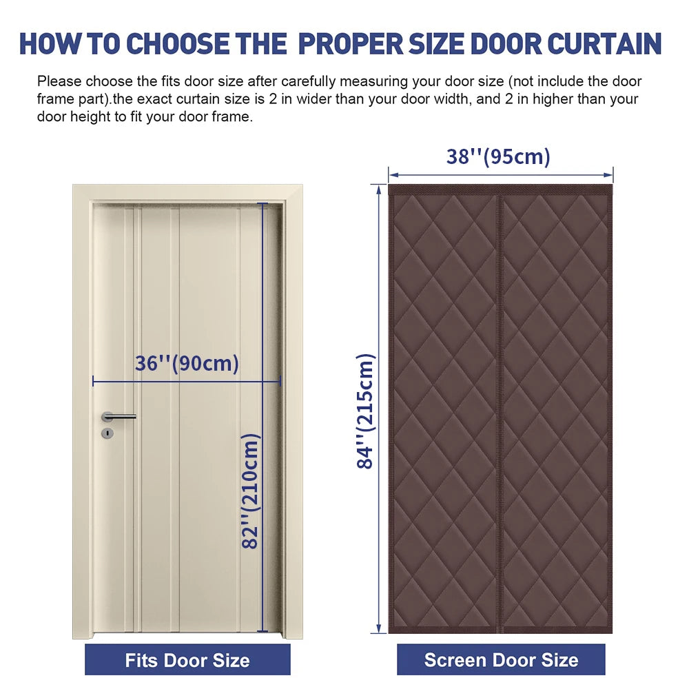 Magnetic Thermal & Sound Insulated Door Curtain – Weatherproof Heavy-Duty Barrier