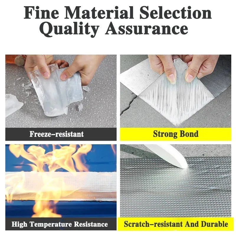 Waterproof Aluminum Butyl Repair Tape – High Temperature Roof, Pool, Wall & Duct Seal Tape