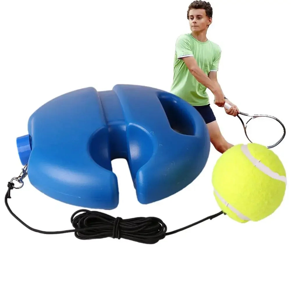 Tennis Self-Trainer Tool – Practice Tool with Elastic Rope for Solo Training