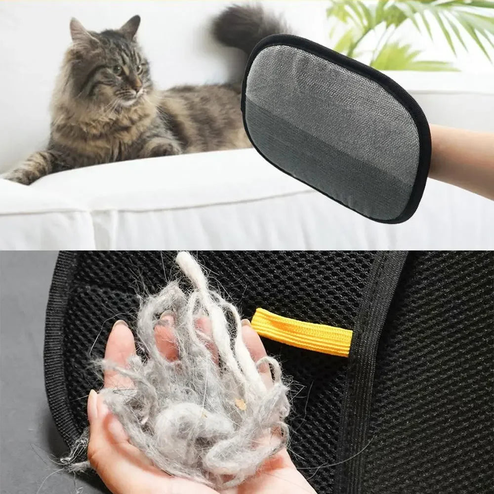 Pet Grooming & Deshedding Glove – Hair Remover for Dogs & Cats