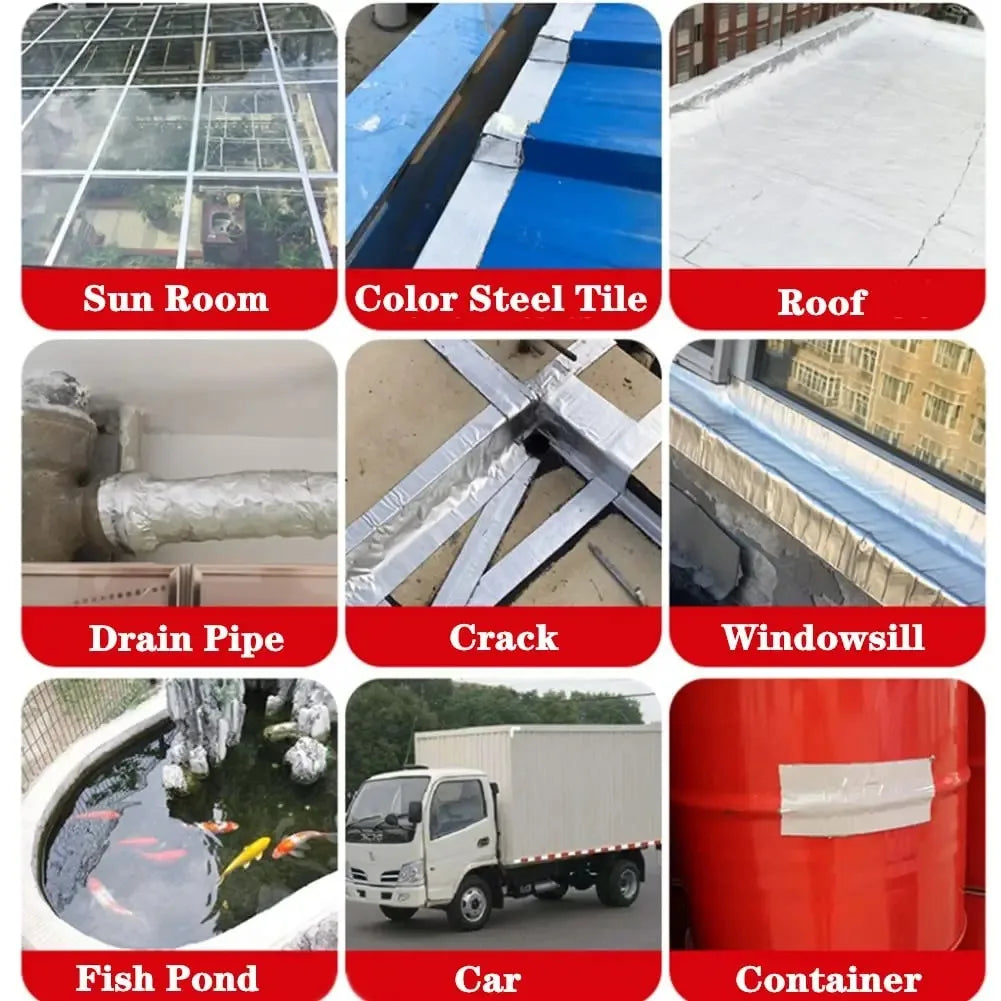 Waterproof Aluminum Butyl Repair Tape – High Temperature Roof, Pool, Wall & Duct Seal Tape