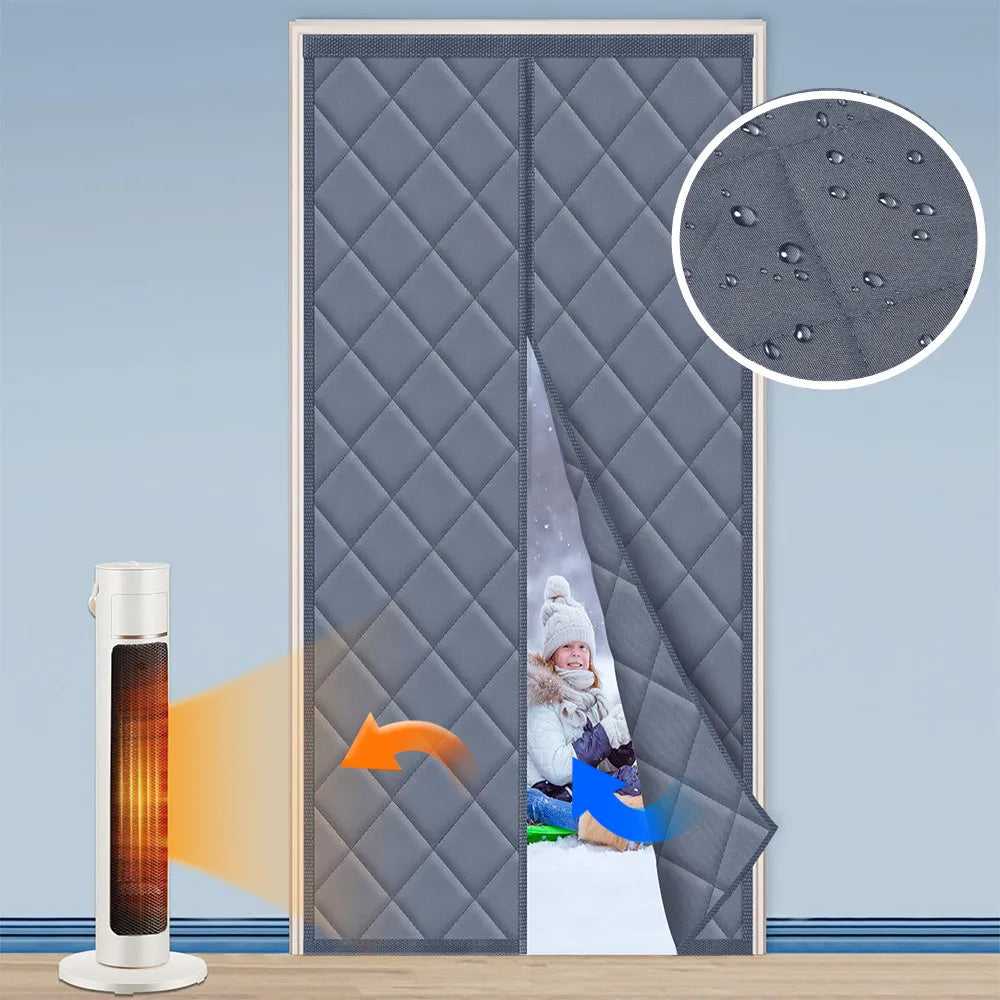 Magnetic Thermal & Sound Insulated Door Curtain – Weatherproof Heavy-Duty Barrier
