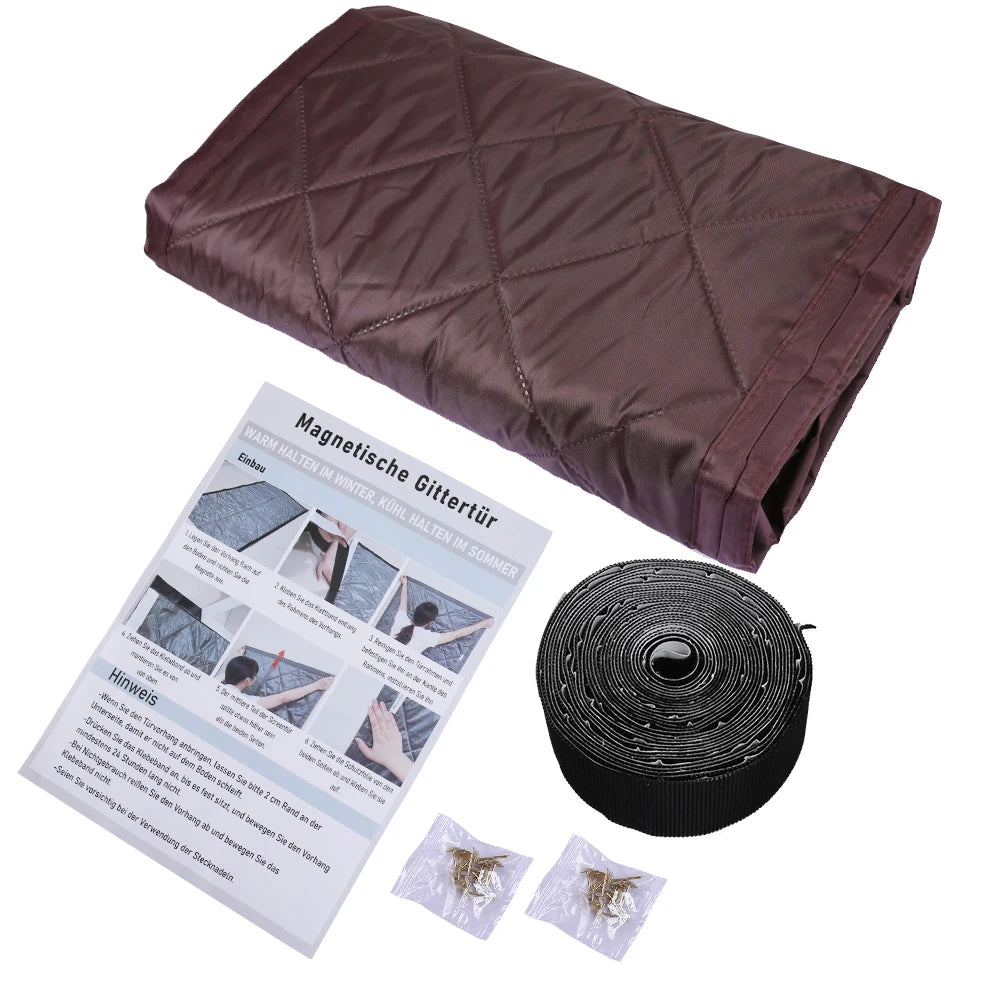 Magnetic Thermal & Sound Insulated Door Curtain – Weatherproof Heavy-Duty Barrier