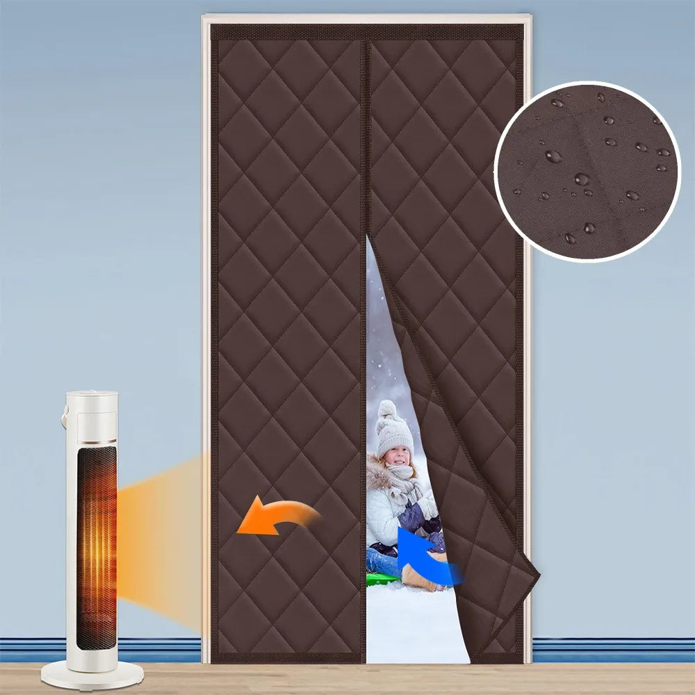 Magnetic Thermal & Sound Insulated Door Curtain – Weatherproof Heavy-Duty Barrier