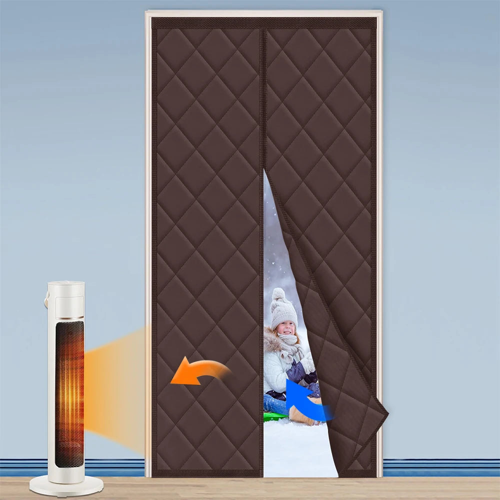 Magnetic Thermal & Sound Insulated Door Curtain – Weatherproof Heavy-Duty Barrier