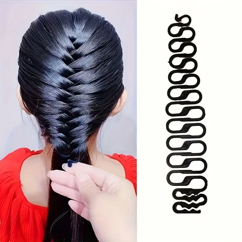 DIY Hair Braiding & Styling Tool for Creating French Braids, Fishtail Braids, Ponytail Twists, and Elegant Hairstyles at Home